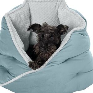 FurHaven 24" round pet bed Medium for cats and dogs washable calming HUG BED